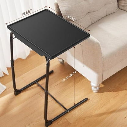HUANUO 20.5L x 15.55W x 28.74H Adjustable TV Tray Table HNTT-B Indoor Use