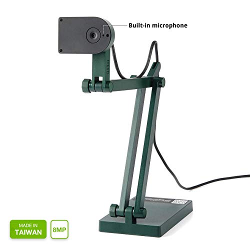 IPEVO 8MP USB Document Camera V4K 1080p Automatic Exposure Green