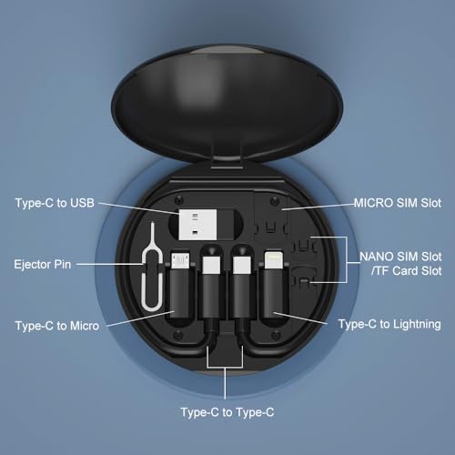 YANZIE USB Adapter 73f0054b-cab5-4b59-abc9-d8a2a52a7cc4 USB Type C, Lightning, Mini USB 2 Ports Black