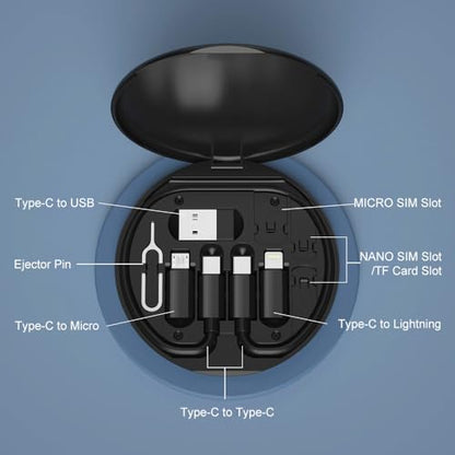 YANZIE USB Adapter 73f0054b-cab5-4b59-abc9-d8a2a52a7cc4 USB Type C, Lightning, Mini USB 2 Ports Black
