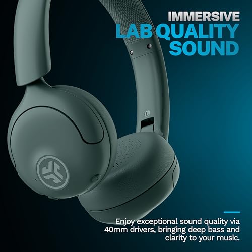 JLab HBGOLUXANCSGE20WEB On Ear Headphones ANC 12 Hours Battery Life Hybrid Driver Wireless Bluetooth 5.0