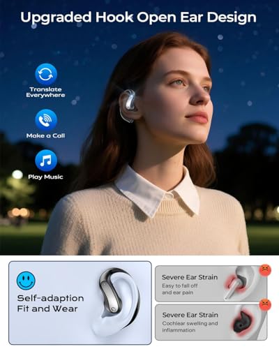 YYBNN In Ear AI Translation Earbuds Bluetooth 5.4 for Adults