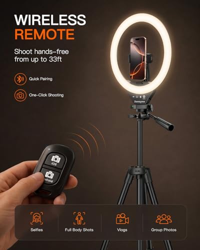 SENSYNE 50" Sensyne LED Ring Light & Tripod Stand for Smartphones - USB Connectivity - Waterproof - 110 Grams