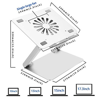 SOUNDANCE Adjustable Laptop Cooling Pad Model LS2, 140mm Fan, Aluminum, Supports Laptops up to 17.3 inches