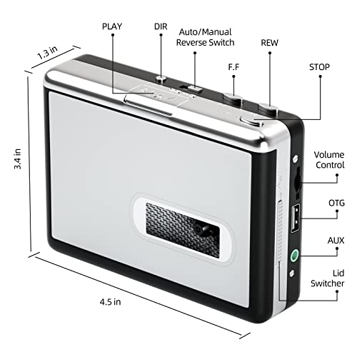 Reshow 1.0 Count 136-RS-GCP231WH001-US Cassette to MP3 Converter