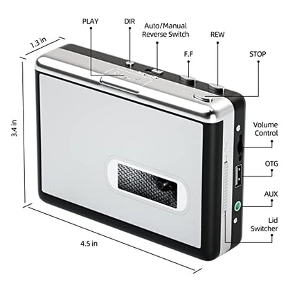 Reshow 1.0 Count 136-RS-GCP231WH001-US Cassette to MP3 Converter