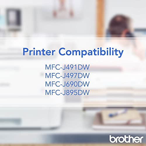Brother Genuine LC30132PKS Black Ink Cartridges 2-Pack, High Yield, Compatible Inkjet Printers