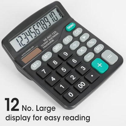 YesBes 4.25 Inch Calculator 5 Pack Solar Powered 12 Digits Basic Function