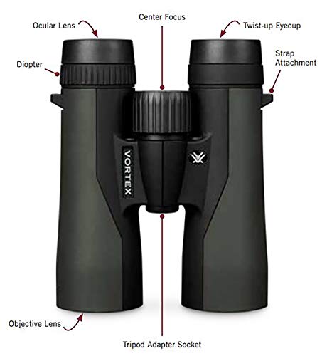 Vortex 42mm CF-4312 10x Binoculars - Fog Proof, Waterproof, Tripod Adaptable