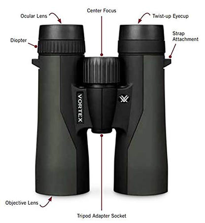 Vortex 42mm CF-4312 10x Binoculars - Fog Proof, Waterproof, Tripod Adaptable