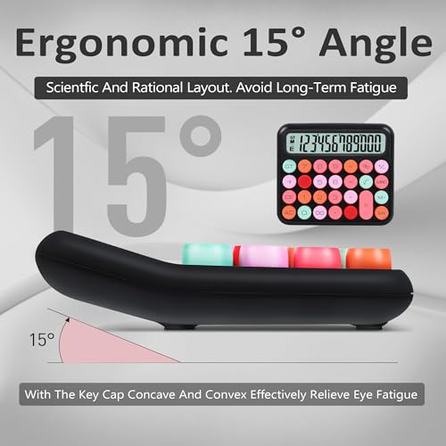 VEWINGL 5" XT-200 Standard Function Calculator Battery Powered LCD Black Mixed Color ABS