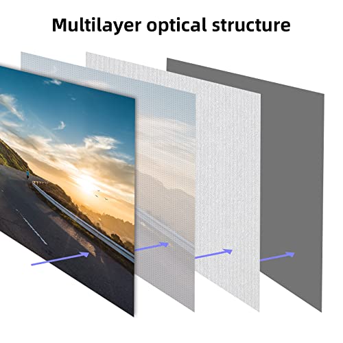 HUANYINGBJB 120 inches Manual Matte Projection Screen, Wall Mount, Polyester