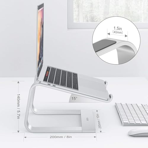 OMOTON 10-16 inch Laptop Stand TM-L2-Silver-US Aluminum Ergonomic Desk Mount