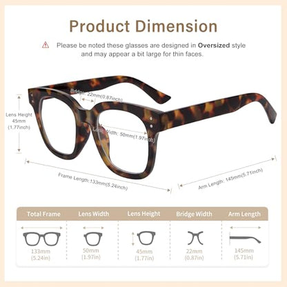 Madison Avenue Oversized UKAU-0003-T Anti Blue Light Glasses Adult 50mm Lens Width 45mm Lens Height 145mm Arm Length Full Rim Plastic Frame