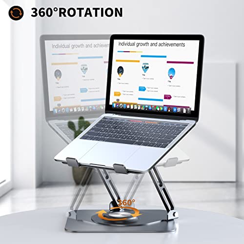 JOYEKY Tower Laptop Stand 768492457312 Tabletop Aluminum Foldable Portable Grey