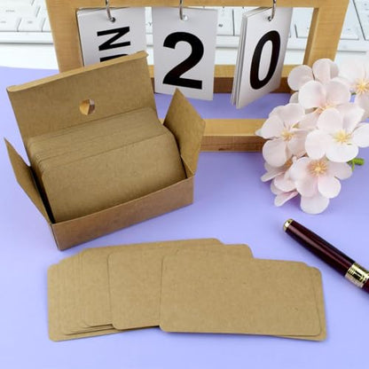 TKYPZY 4 x 6 inches 206487 Paper Brown Note Cards 100 Count