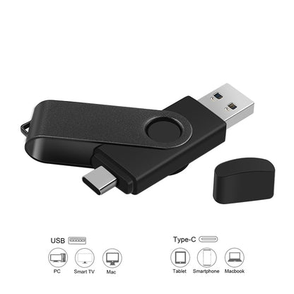 MORIC 256GB 2-Pack USB Flash Drive 2.0 USB Type A and Type C Models