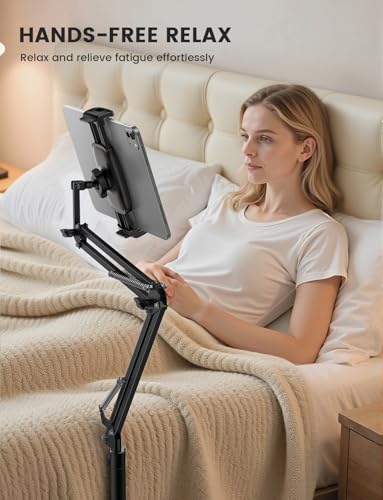 Lamicall 55" STFT05 Adjustable Floor Tablet Holder for 4.7-13" Tablets and Phones