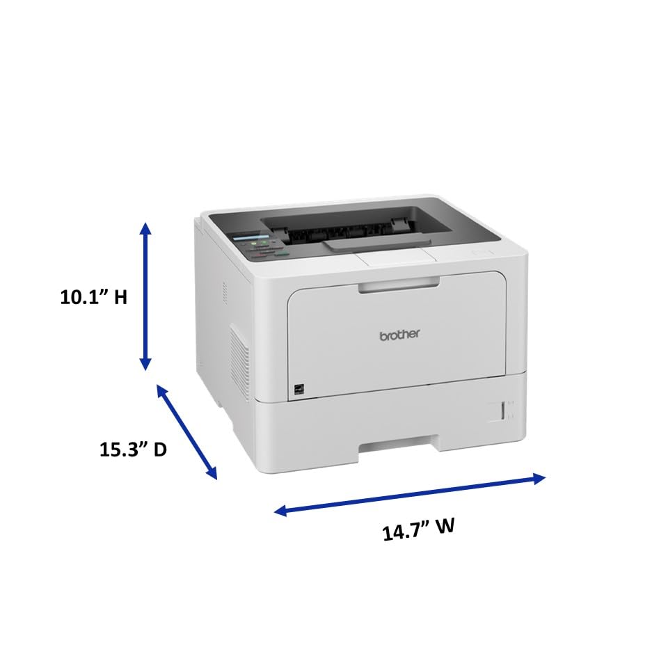 Brother HL-L5210DW Monochrome Laser Printer, 1200x1200 DPI, 48 ppm, Wireless, Duplex, 2 Trays, Ethernet and Wi-Fi Connectivity