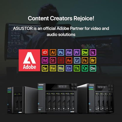 Asustor AS6702T 4 Bay NAS 3840x2160 2.0 GHz Quad-Core Network Attached Storage