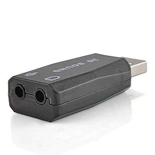 VizGiz 3 Pack USB Sound Card Adapter 5.1 Channel 3D External USB to 3.5mm Audio Jack