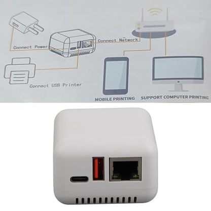 DAUERHAFT 3.94 x 3.54 x 2.36 inches DAUERHAFTzy2dr8c19b-11 USB 2.0 Network Print Server