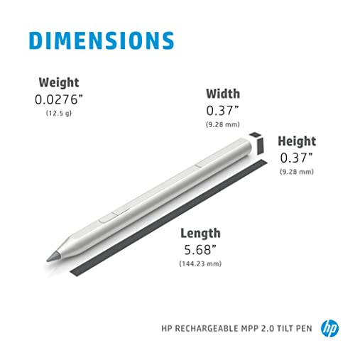 HP 3J122AA Rechargeable Tilt Pen Lithium-Ion Polymer Compatible with Laptops and Tablets
