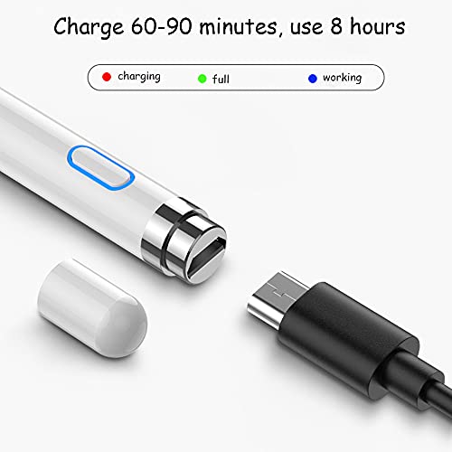 DOGAIN 7.01 inches KZ-02 Active Digital Stylus Pen for Tablets and Smartphones, White
