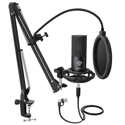 FIFINE T669 Black Microphone Kit USB Type-A/C Unidirectional 20Hz-20KHz 1 Channel