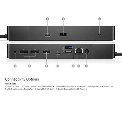 Dell WD19 180W Docking Station USB-C, 4x USB Ports, 1x HDMI, 2x DisplayPort, Black