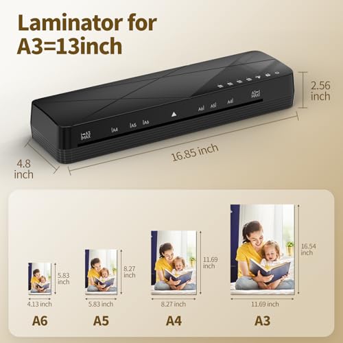 Crenova 13 Inch Laminator Model 2023 Dual-Roller Office Document Laminator