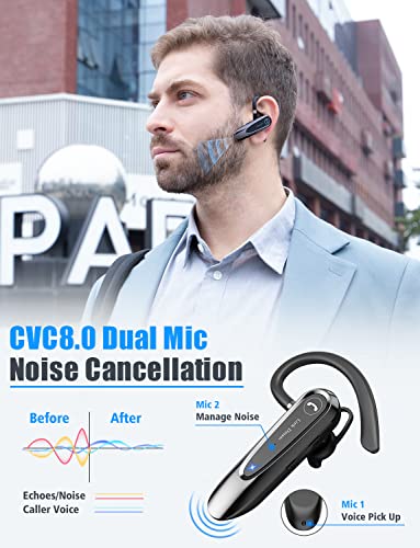 Link Dream LC-B45 Bluetooth Earpiece 20 Hz - 20,000 Hz CVC8.0 Dual Microphone Wireless Headset