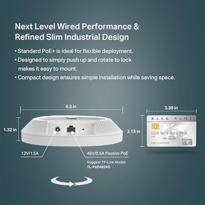 TP-Link EAP610 V2 Access Point Dual-Band 802.11ax 1800Mbps