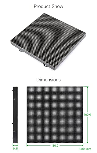 Waveshare 64x64 Pixels LED Matrix Panel 2.5mm Pitch Compatible with Raspberry Pi 5/4B/3B/Zero/Zero W/Zero 2W/Pico/Pico W/Pico WH