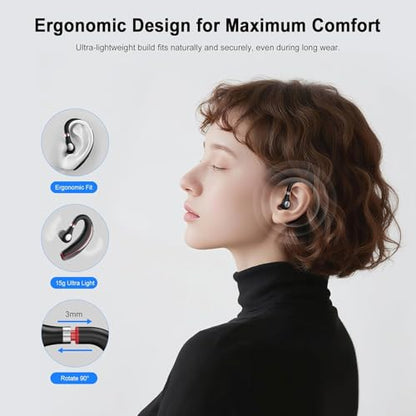 SneKa A8 Bluetooth Headset, In-Ear, Wireless, Adaptive Noise Cancellation, Red