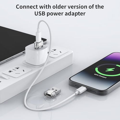 Fidioto 5 Count Fidioto_USB_Adapter USB-A, USB-C 3 Amps Clear Adapter