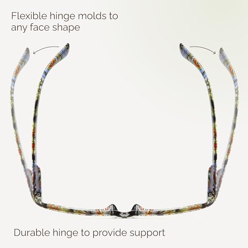 Gaoye 62mm 4 Count Blue Light Filtered Reading Glasses with Spring Hinges and Polycarbonate Frames