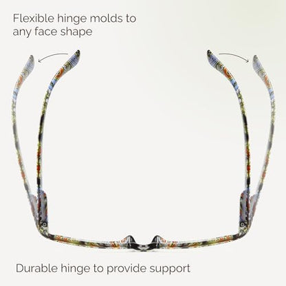Gaoye 62mm 4 Count Blue Light Filtered Reading Glasses with Spring Hinges and Polycarbonate Frames
