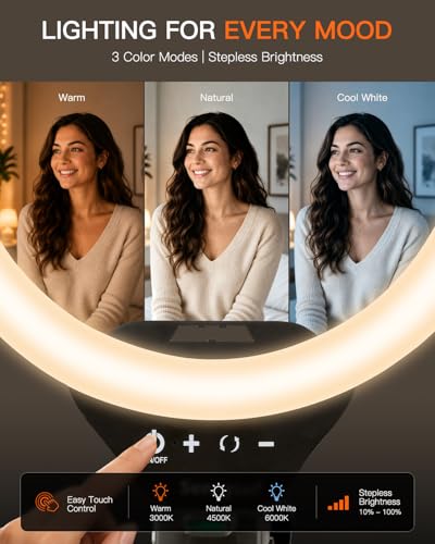 SENSYNE 50" Sensyne LED Ring Light & Tripod Stand for Smartphones - USB Connectivity - Waterproof - 110 Grams