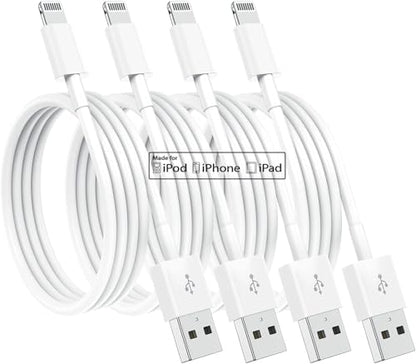 Susnwere 4 Pack Lightning Charging Cables 6ft MFi Certified compatible with iPhone and iPad
