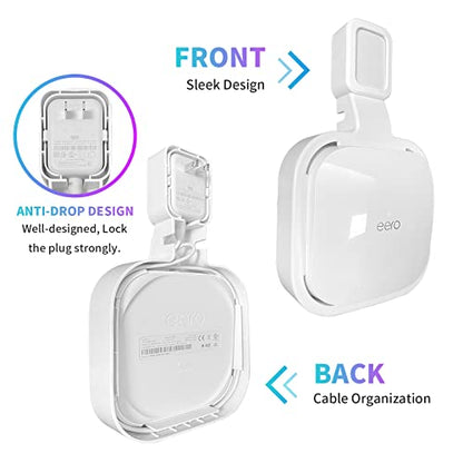 Sootozy EM6E-3-new Tri-Band Wall Mount Holder for eero Pro 6e/6, Weatherproof, 802.11a, 1000 Mbps, Internal Antenna
