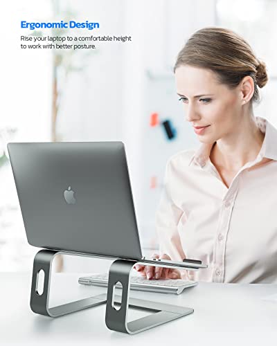 Nulaxy C3 Laptop Stand, Detachable Ergonomic Aluminum Holder Compatible with 10-16" Laptops