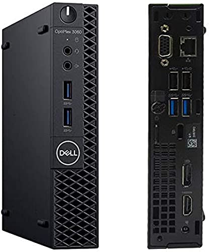 Dell OptiPlex 3060 Micro PC, Intel Core i3-8100T, 8GB RAM, 128GB SSD, Windows 11 Pro, 3840x2160 Resolution, Tower