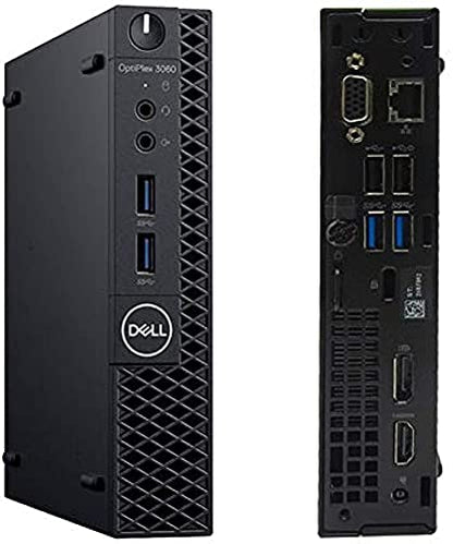 Dell OptiPlex 3060 Micro PC, Intel Core i3-8100T, 8GB RAM, 128GB SSD, Windows 11 Pro, 3840x2160 Resolution, Tower