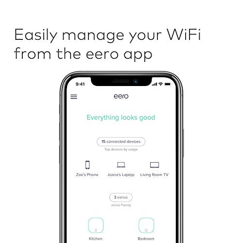 Amazon eero 550 Mbps Mesh WiFi Router Coverage 1500 sq. ft. 1-Pack