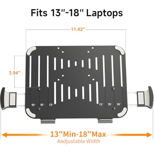 suptek Adjustable Laptop Tray VESA Mount TP007, Black, For 13-18 Inch Laptops