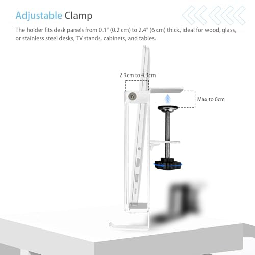 IFCASE Adjustable Desk Side Laptop Mount Holder Ifcase-lh01 White