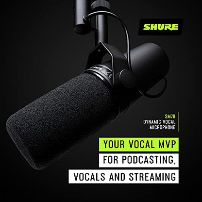 Shure SM7B Dynamic Microphone 1 Channel Unidirectional XLR 150 Ohms