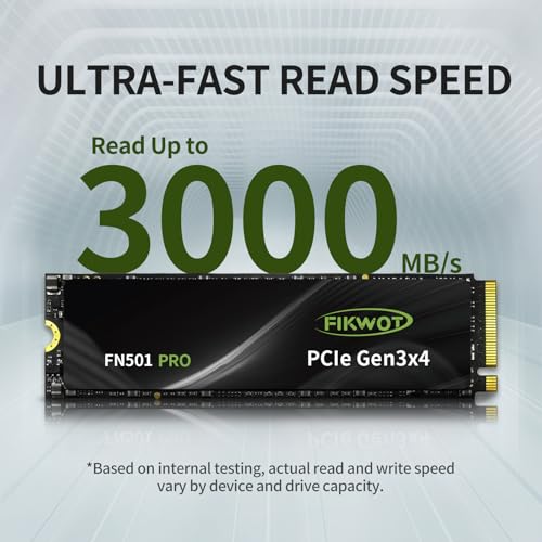 Fikwot FN501 Pro 256GB M.2 2280 PCIe Gen3 x4 Internal Solid State Drive