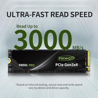 Fikwot FN501 Pro 256GB M.2 2280 PCIe Gen3 x4 Internal Solid State Drive